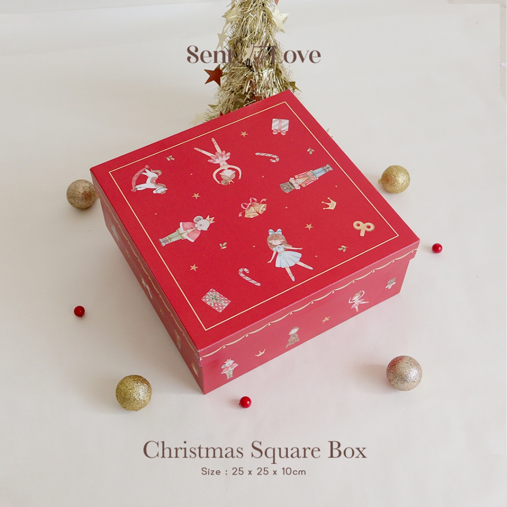 

Christmas Square Box / Box Hadiah / Kotak Kado Natal