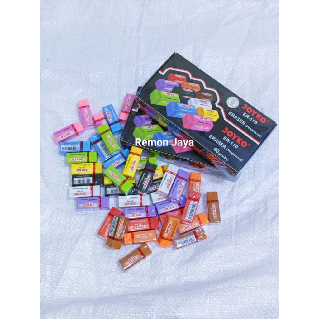 

(MURAH) 10 PCS PENGHAPUS PENSIL JOYKO ER-110 WARNA WARNI