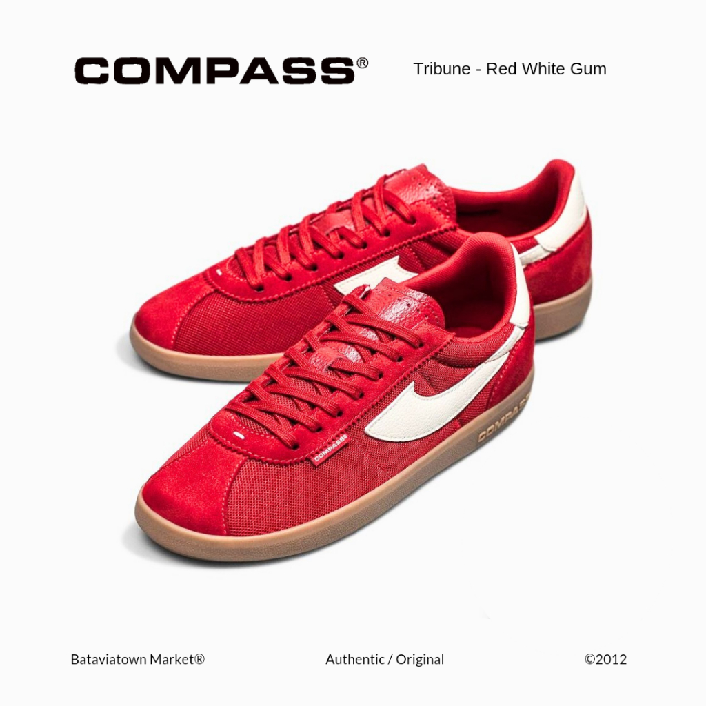 Sepatu Tribune Compass Merah Putih Lokal Pride premium BNIB