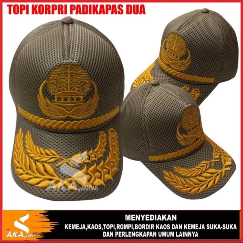 TOPI KORPRI WARNA KEKI TOPI JARING KORPRI TOPI KORPRI PADIKAPAS DUA