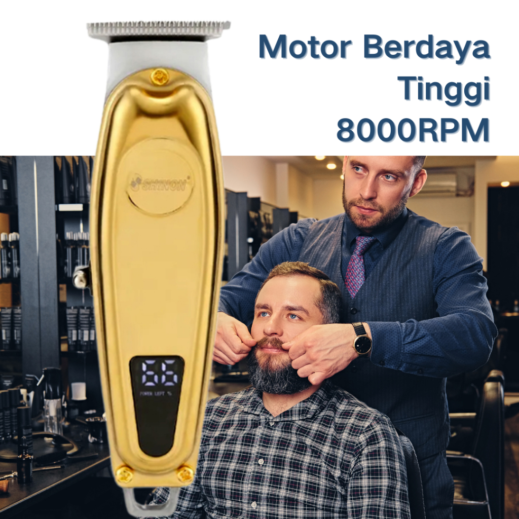 Mesin Cukur Rambut Terbaik Trimmer Alat Cukur Rambut Full Metal Asli Alat Potong Rambut Cordless Hai