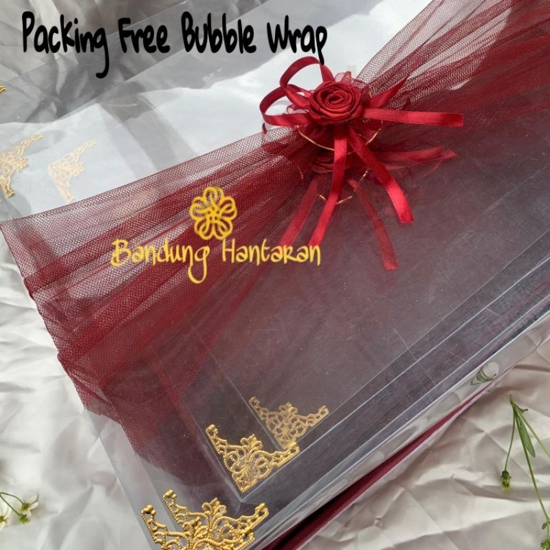 Kotak Hantaran Seserahan Mewah Pernikahan/Lamaran - Bandung Hantaran + Free Bubble Wrap
