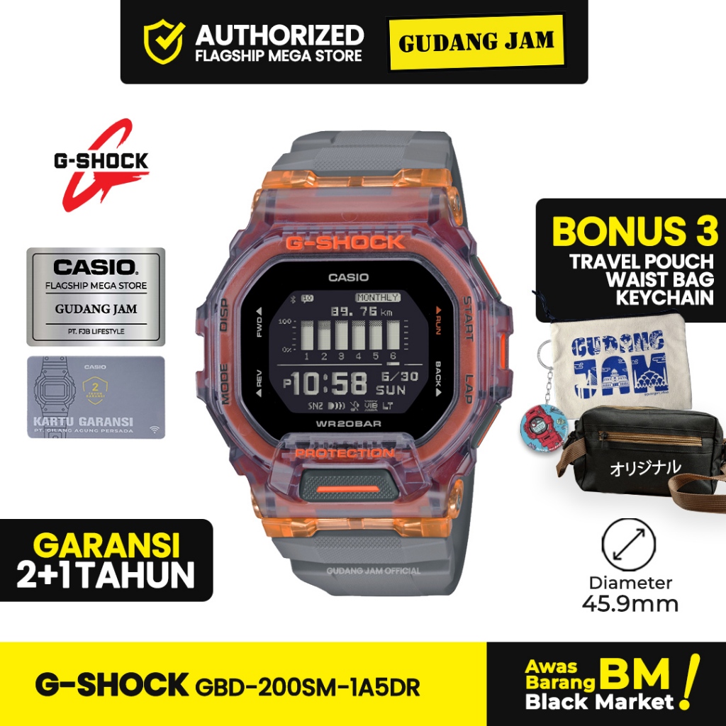 G-Shock Jam Tangan Pria Digital GBD-200SM-1A5 GBD 200