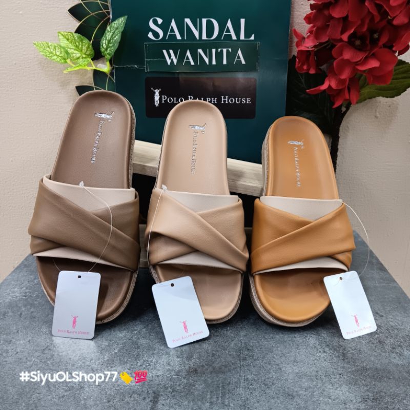 [Bisa COD/100% Original/Art TCL 201] Sandal Wanita POLO RALPH HOUSE/Sandal Wanita/Sandal Slide Wanit