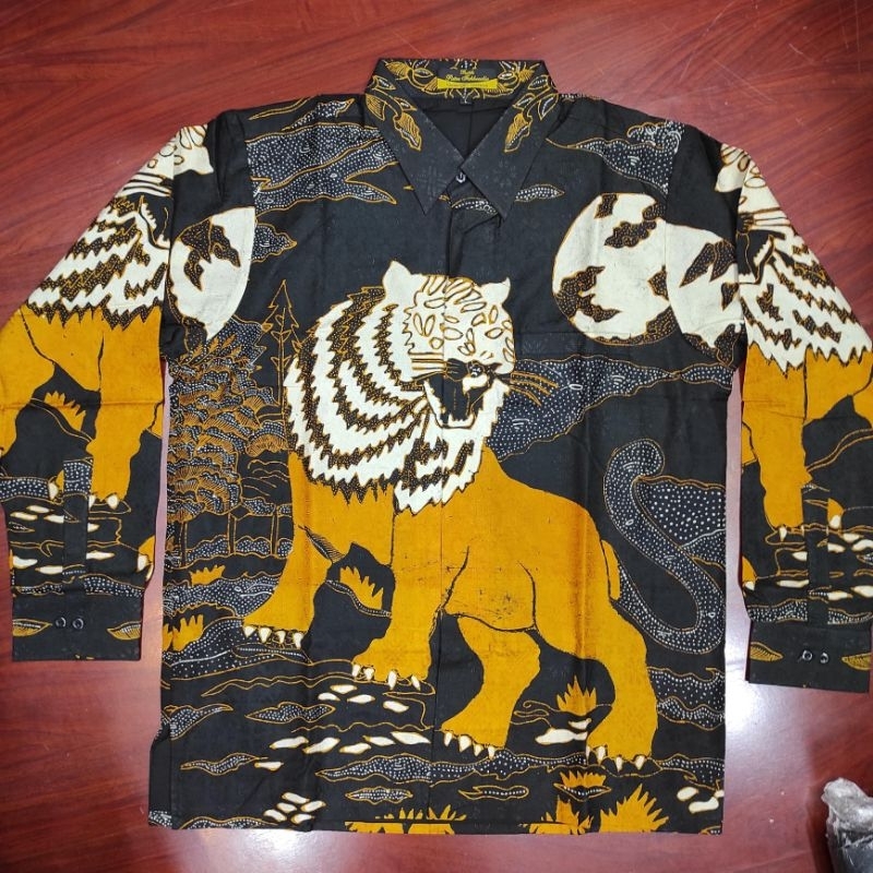 batik tulis sutra atbm kemeja pria size L
