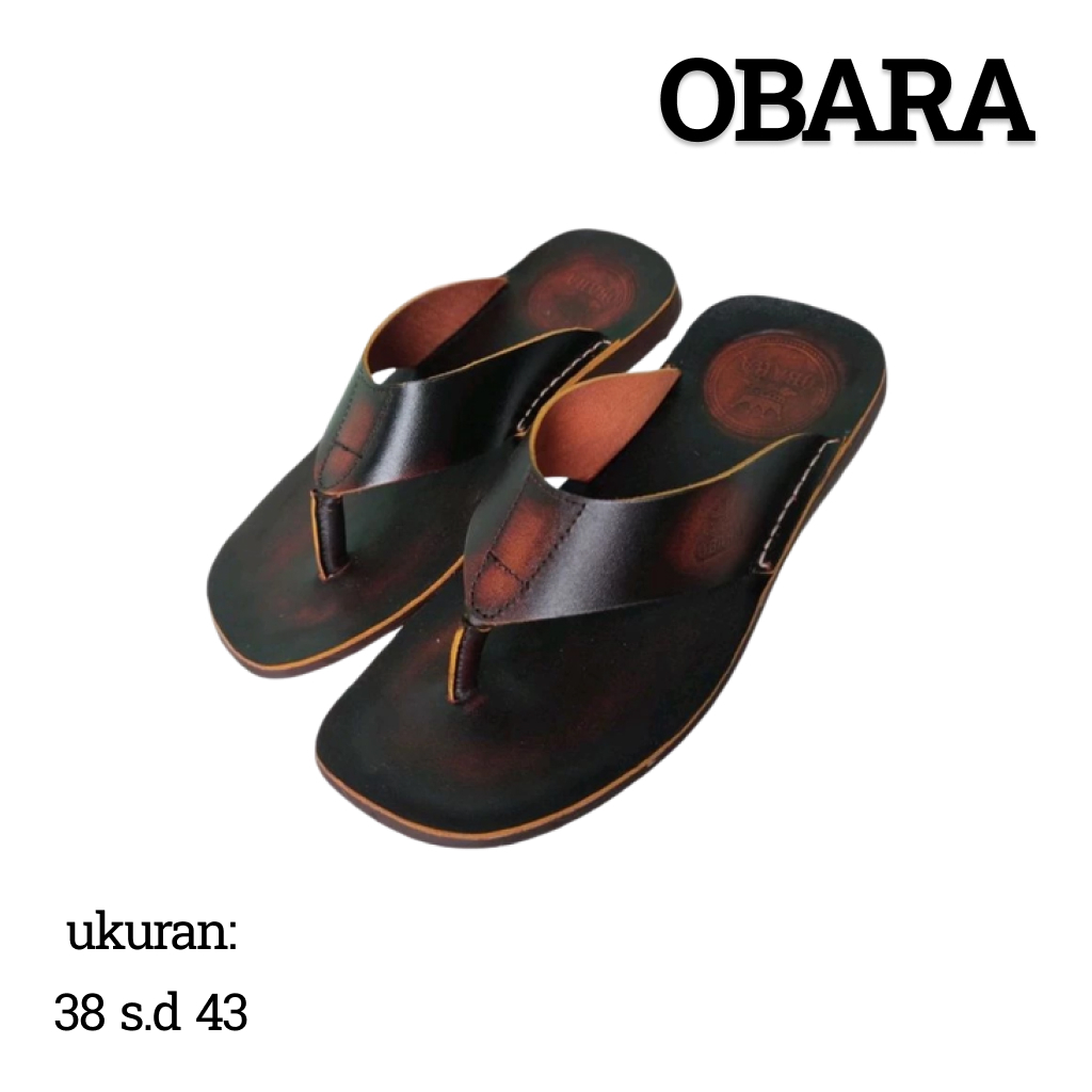 OBARA - Sandal Jepit Pria | Kulit Asli