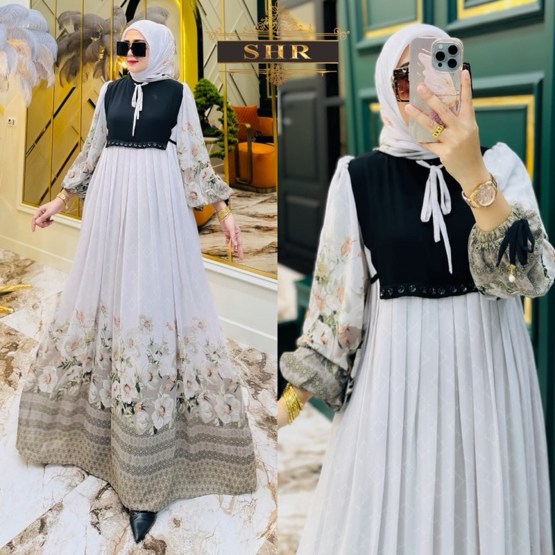 “ BY SHR ORI NEW “ MAXI DRESS HURUHARA VOL3 CERUTY SET HIJAB BY SHR ORI DRESS MEWAH