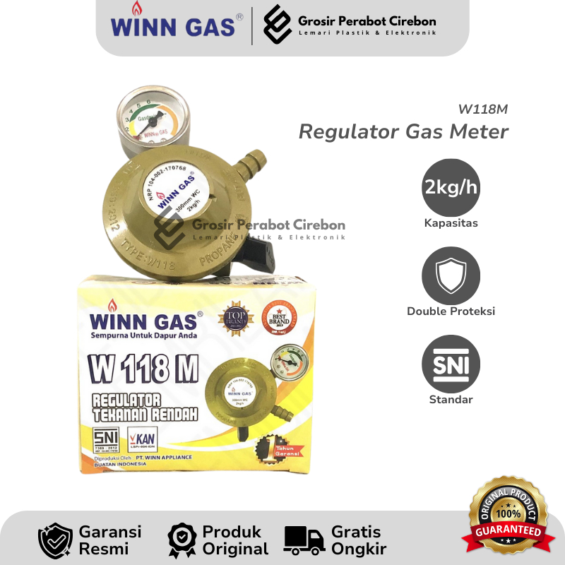 WINN GAS REGULATOR METER LARGE W-118M / W 118M REGULATOR METER LARGE WINN GAS