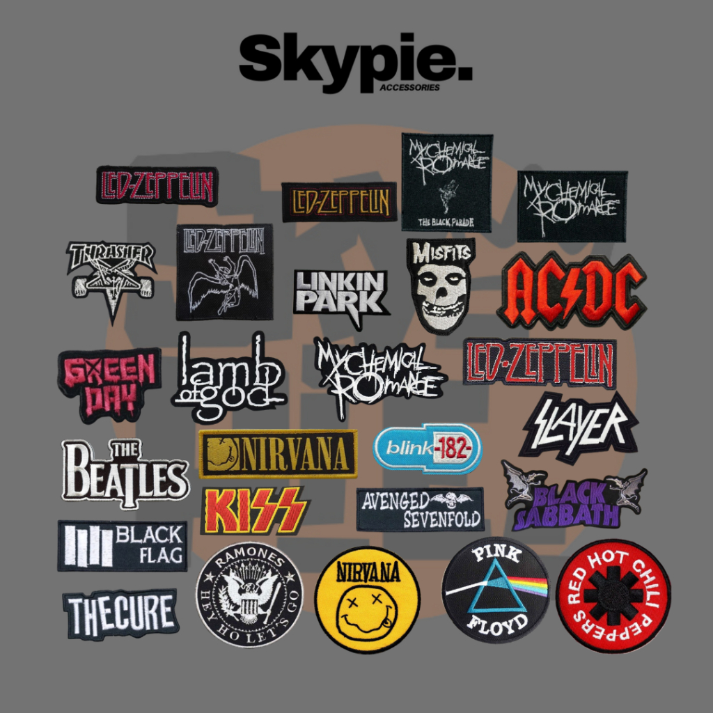 Skypie - Emblem Patch Bordir Kecil Band-Rock Metal Keren Banget - Emblem Patch Bordir Premium