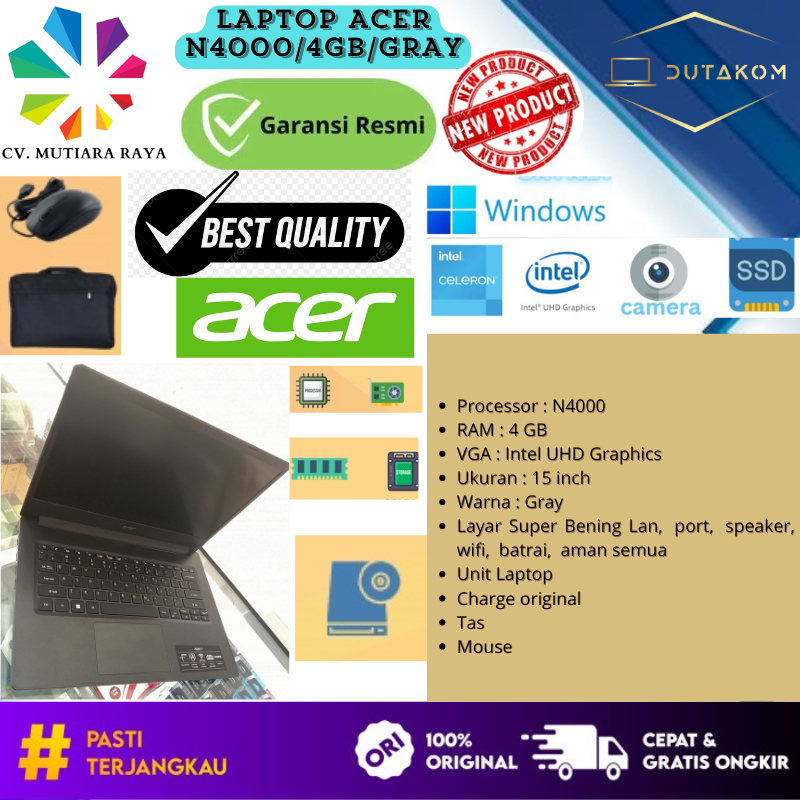 LAPTOP SEKEN ACER N4000/4GB