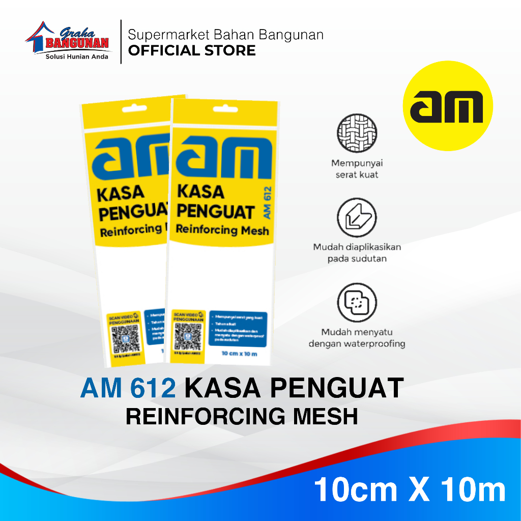 AM 612 KASA PENGUAT WATERPROOFING / REINFORCING MESH