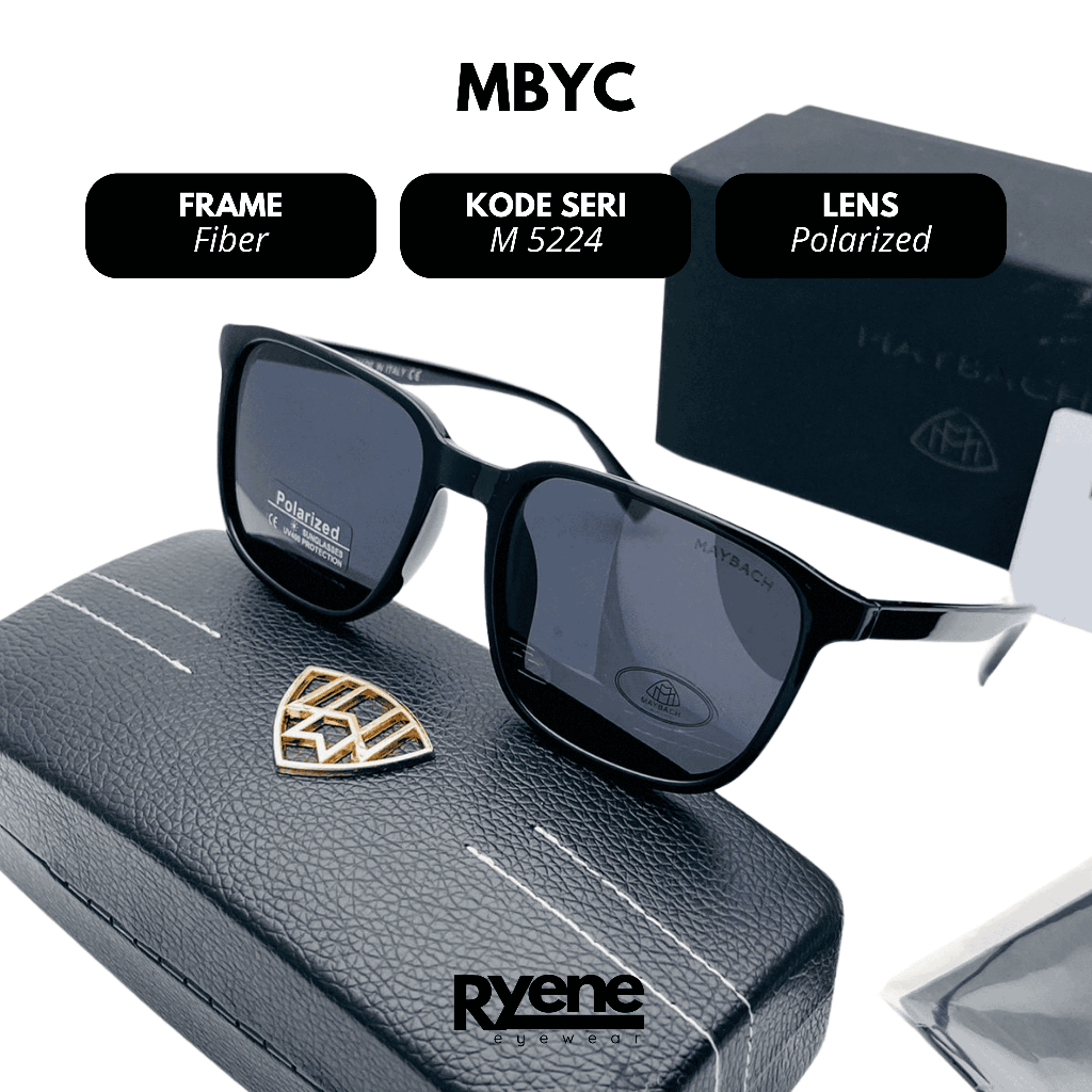 KACAMATA FASHION PRIA MAYBACH 5224 LENSA POLARIZED FREME FIBER SUNGLASSES IMPORT
