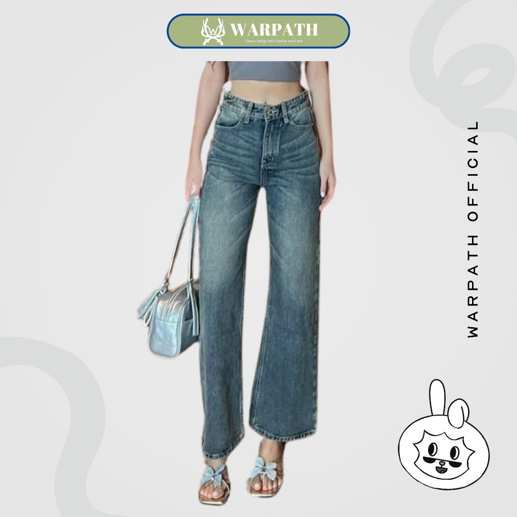 WARPATH - Loose Baggy Kulot Jeans Celana Jeans Highwaist Coolgy 9281 Retro Jeans Wanita