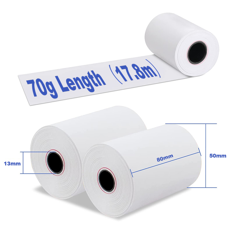 

CASH RECEIPT PAPER 80X50 PLAIN FULL THERMAL PAPER 80X50 Cash Register Bill Paper