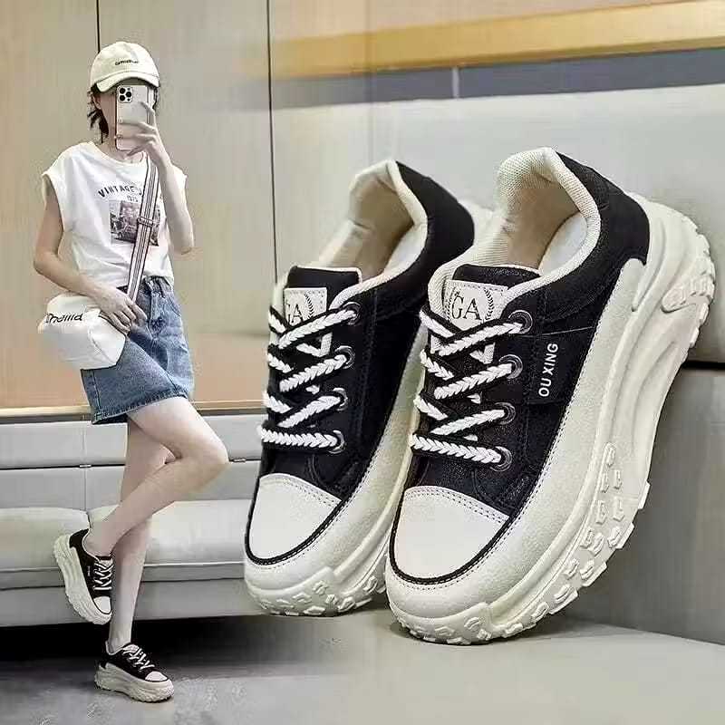 Vazka22 Store Sepatu Sneakers Wanita Casual Fashion Korea ouxing terbaru