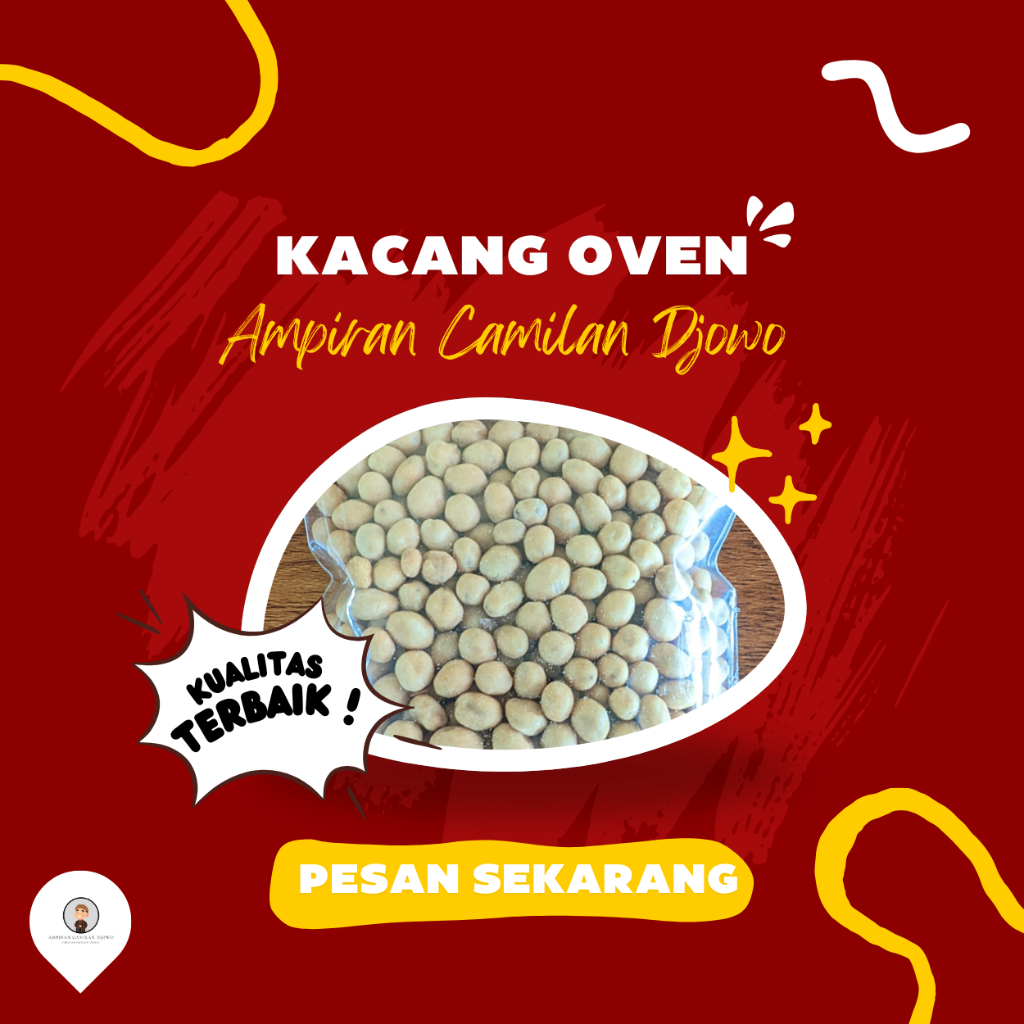 

Kacang Atom Oven 200 gram - Ampiran Camilan Djowo