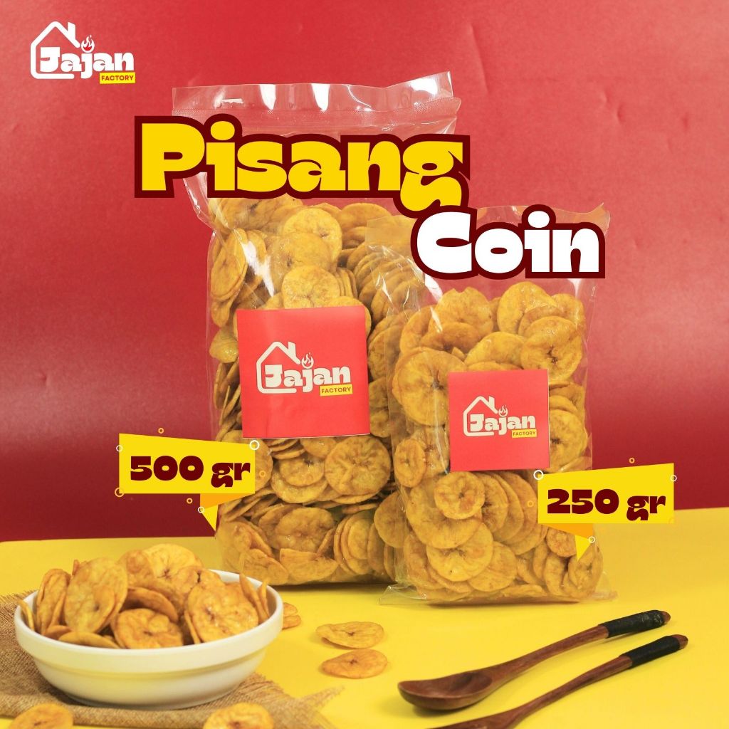 

Jajan Factory - Pisang Coin 250gr / 500gr Snack Kiloan Krispy Camilan Kriuk Cemilan Gurih Renyah