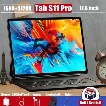 Tablet PC S11 Pro 11.6inch RAM 16GB+1024GB ROM Tablet Android Tablet Murah Layar Full Screen Layar B