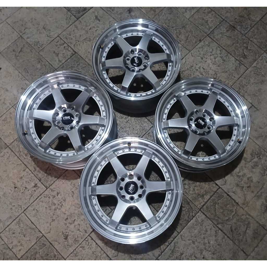 JUAL VELG MOBIL RACING R17 TYPE HSR LOBANG 4 LEBAR 7,5/8,5 SECOND LIKE NEW