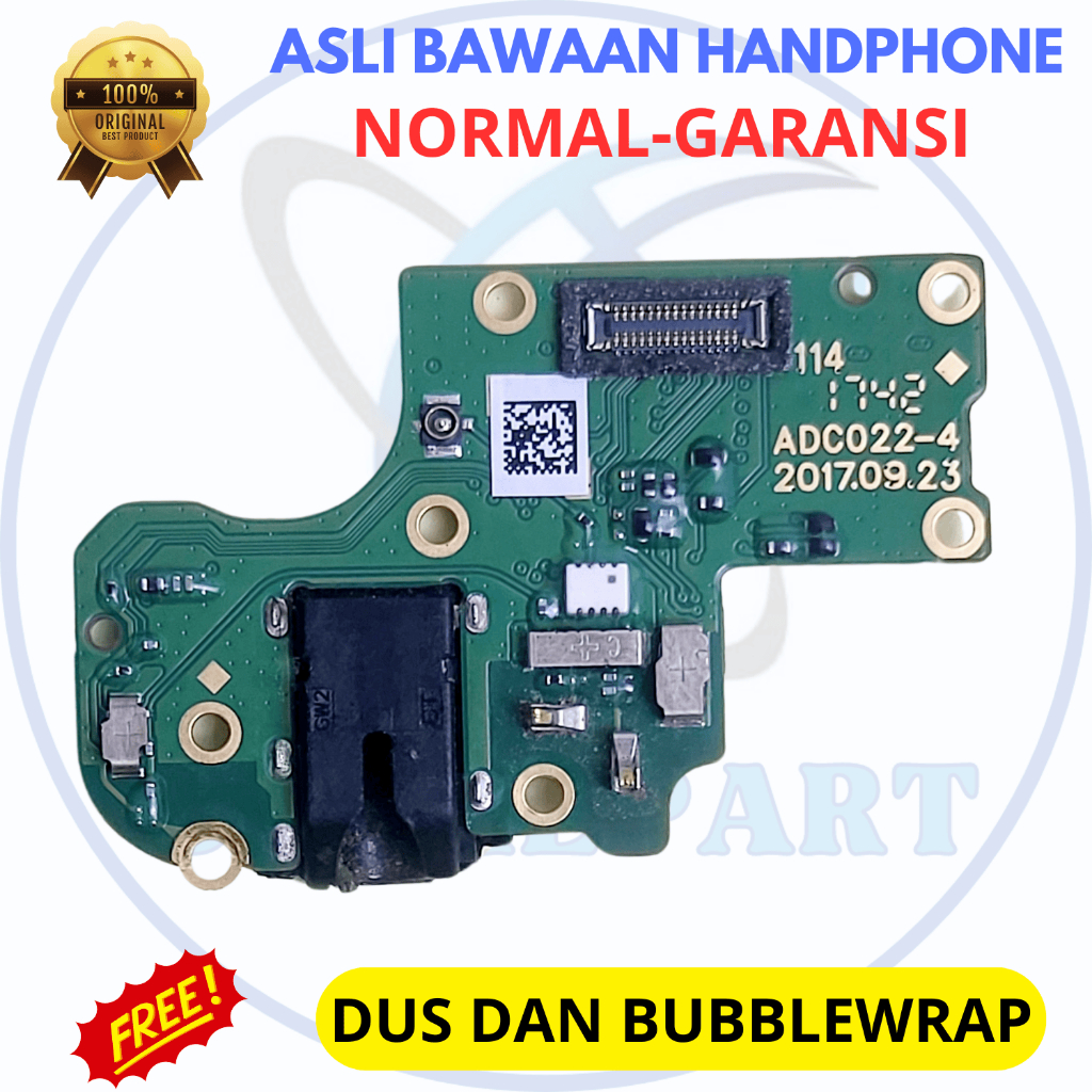 konektor handsfree oppo f5 ori copotan - konektor headset