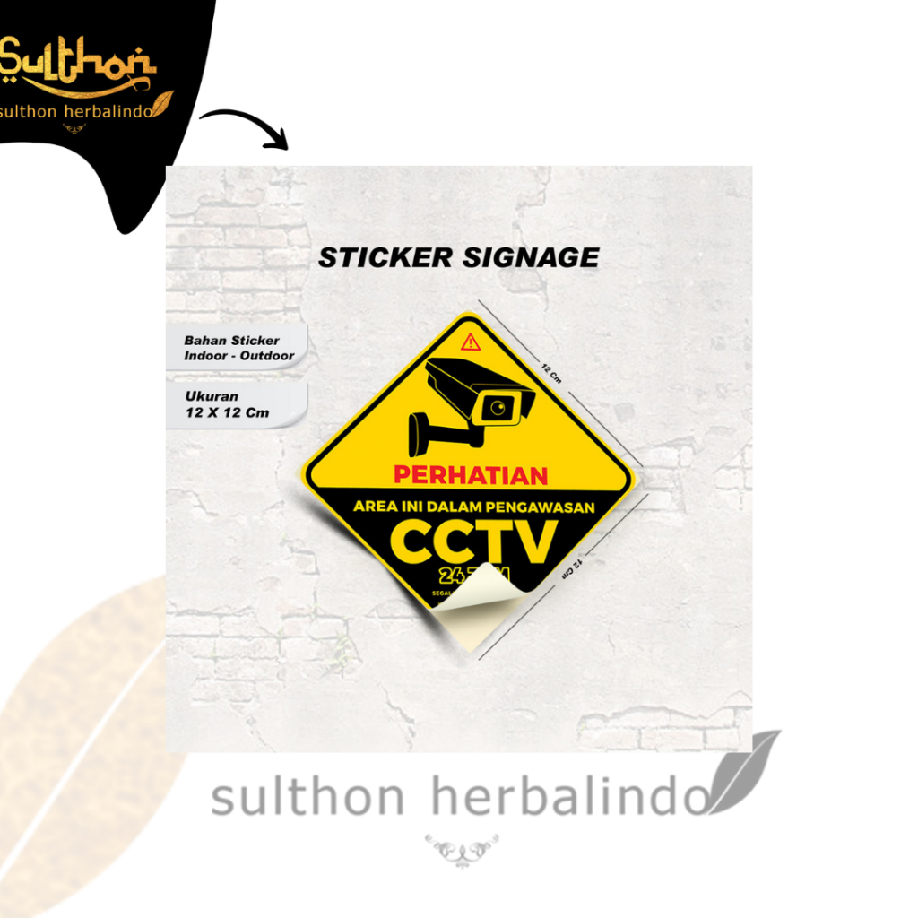 

STIKER CCTV 24 JAM/ MURAH BAHAN VINLY / STIKER CCTV UKURAN 12 X 12 / STIKER SIGNAGE CCTV 24 JAM / INDOOR - OUTDOOR