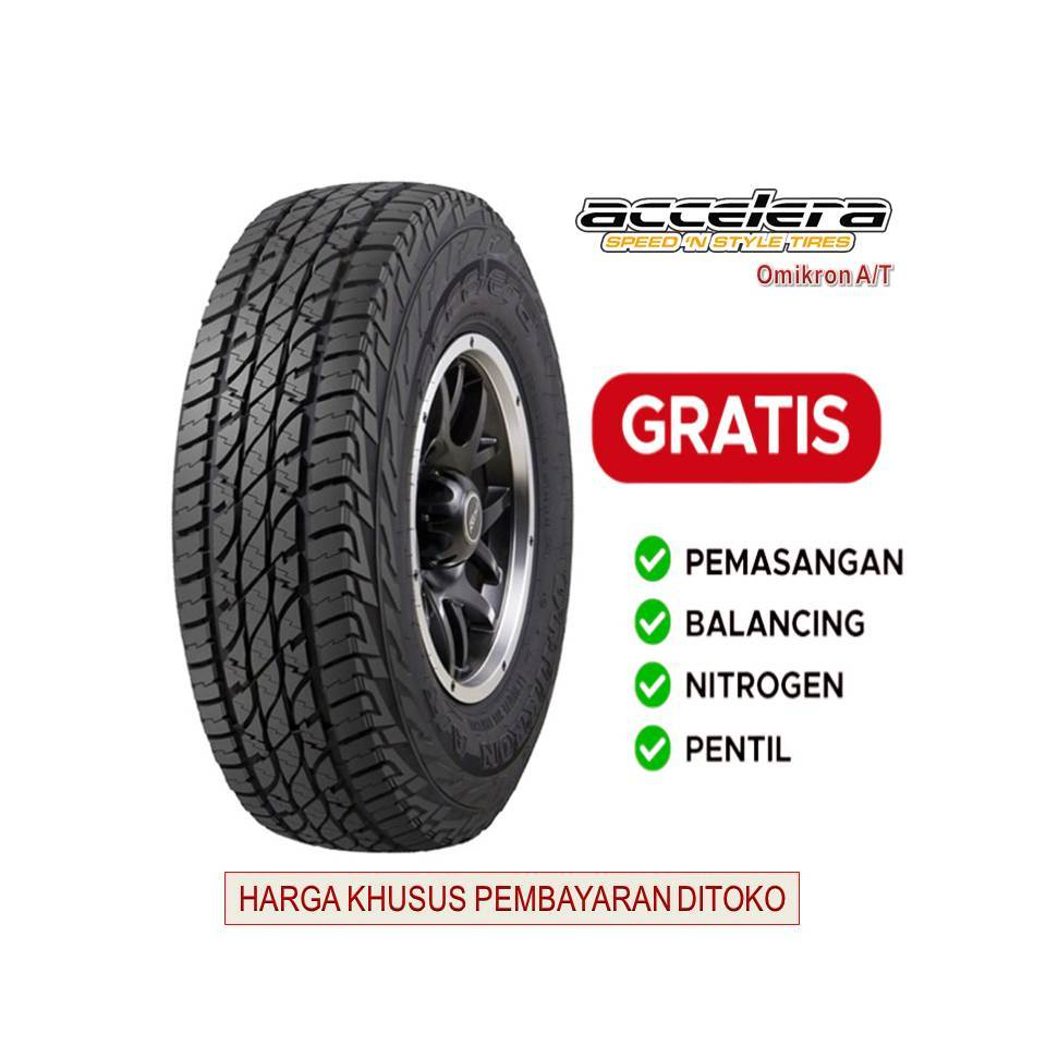 BAN MOBIL SETANDAR PAJERO FORTUNER UKURAN 265 65 R17 MEREK ACCELERA OMIKRON A/T