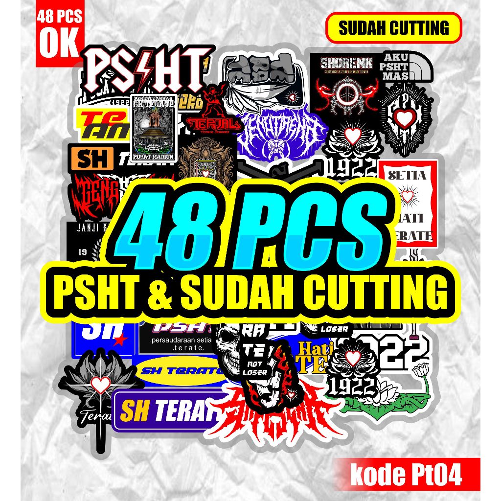 

Stiker PSHT isi 48pcs stiker cutting