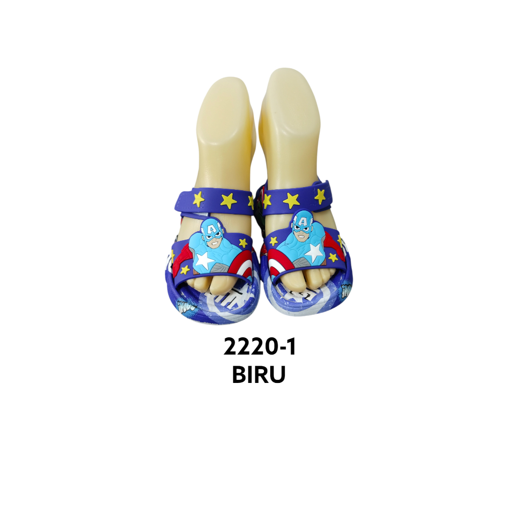 Sandal Karet Anak Cowok Sandal Karakter 2220-1M - Sandal Anak 12 bulan - 3 tahun