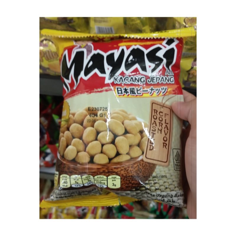 

MAYASI KACANG JEPANG RASA JAGUNG BAKAR /PEDAS 60GR