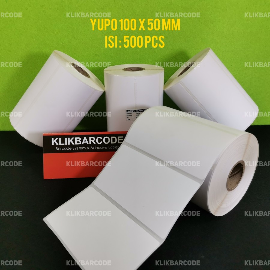 

Label Yupo 100x50mm 1Line 500pcs Gap 2mm Core 1 Inchi / Label Sticker Barcode