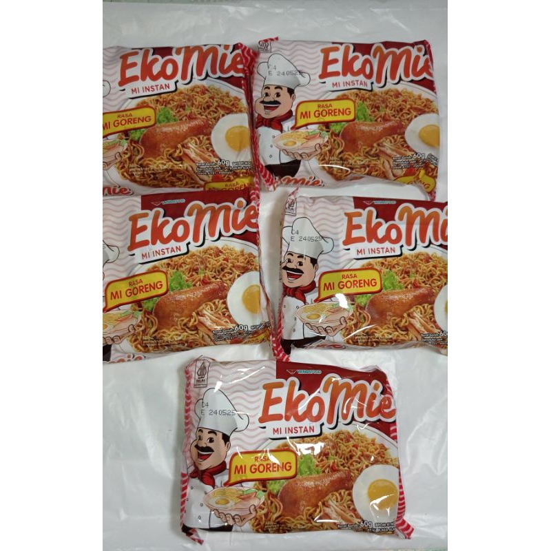 

5 pcs mie instan ekomie goreng 60 gr