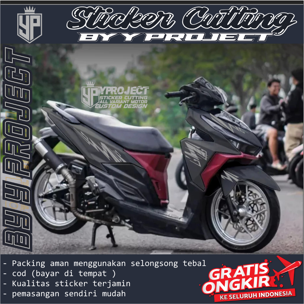 VARIO CUTTING STICKER STRIPING VARIO LED OLD STRIPING CLICK VARIO 125-150 LED OLD 2017 STIKER VARIAS