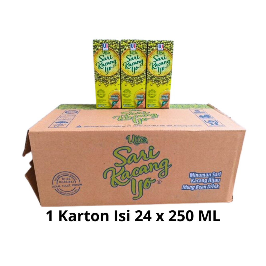 

Ultra Sari Kacang Ijo 1 Dus Isi 24 Pcs 250ml