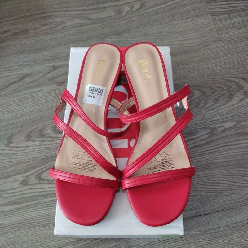PAYLESS - FIONI SLIDE RED SEPATU SANDAL WANITA WITH BOX