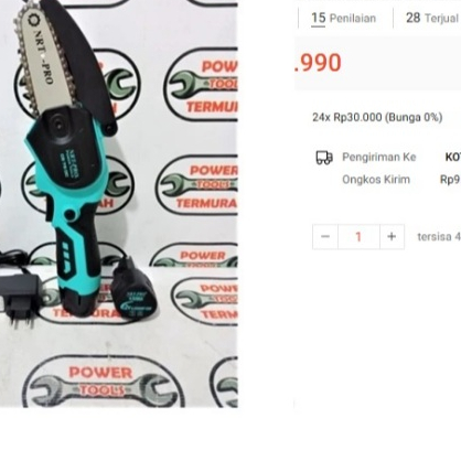 

NRT PRO CS75DC Cordless Mini ChainSaw Baterai CS 75 Chain Saw Gergaji