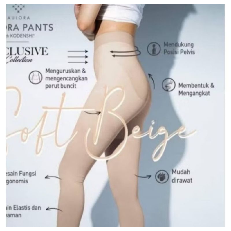 Aulora pants women beige legging kesehatan