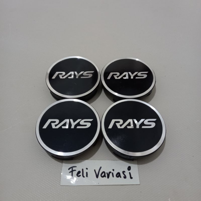 Dop roda tutup velg racing mobil RAYS diameter 6 cm harga set