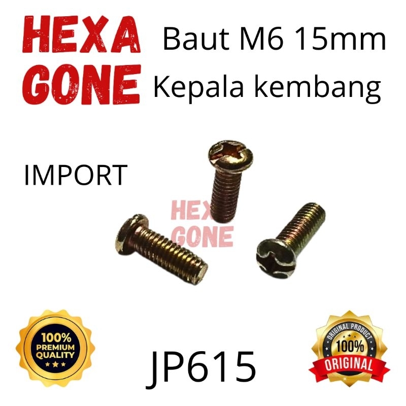 Baut M6 Panjang 15mm