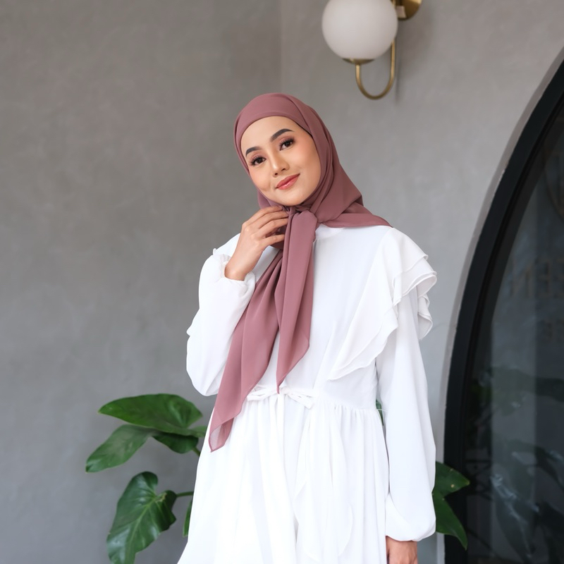 Ranaa - Hijab Segiempat Inner Ceruty Instan 2 Layer