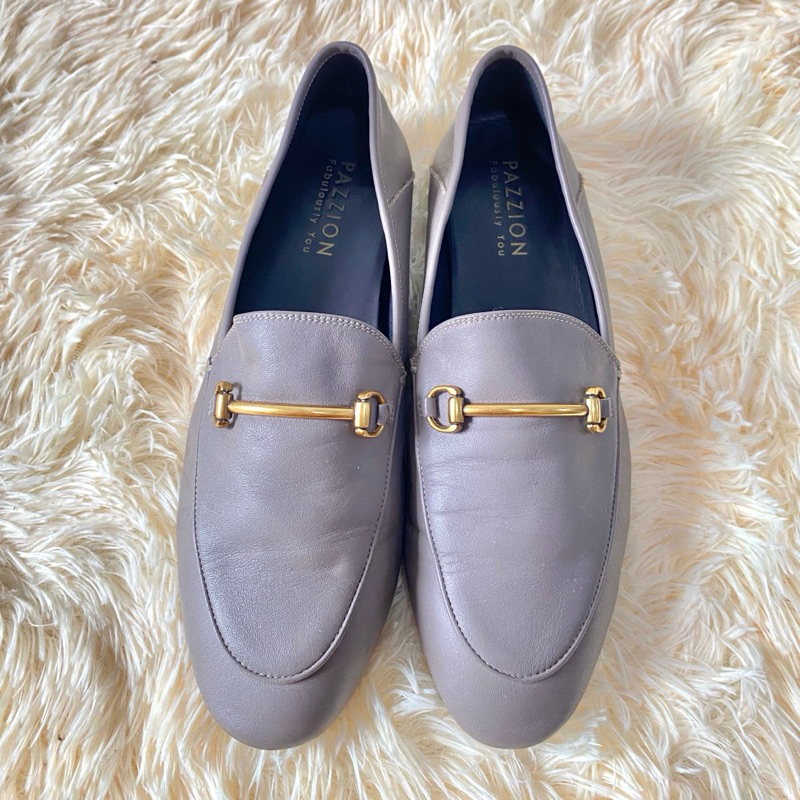 Pazzion Metal Buckle Loafers