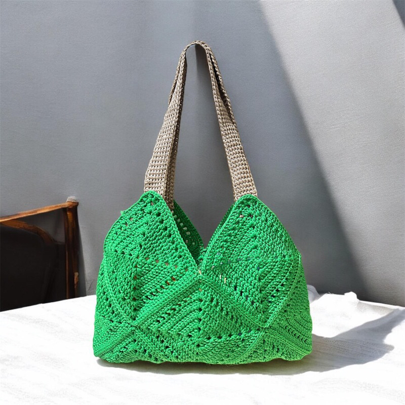 Tas rajut | Hand bag rajut model granny square | Tas rajut lucu