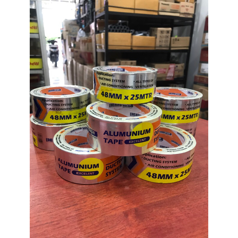 Aluminium Foil Tape 48mm x 25m/Lakban Aluminium/Isolasi Aluminium Foil