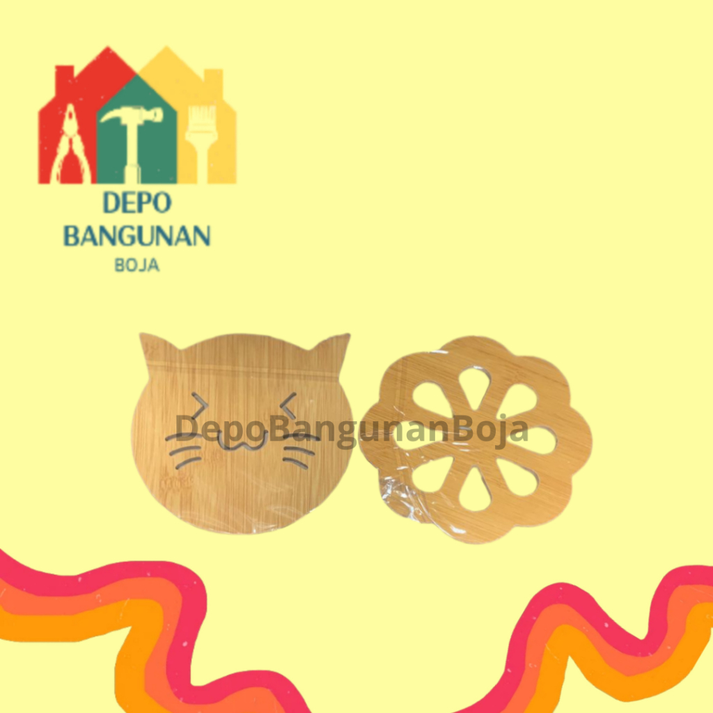 (Bulat Besar) Tatakan Kayu Bulat Besar / Tatakan Kayu / Tatakan