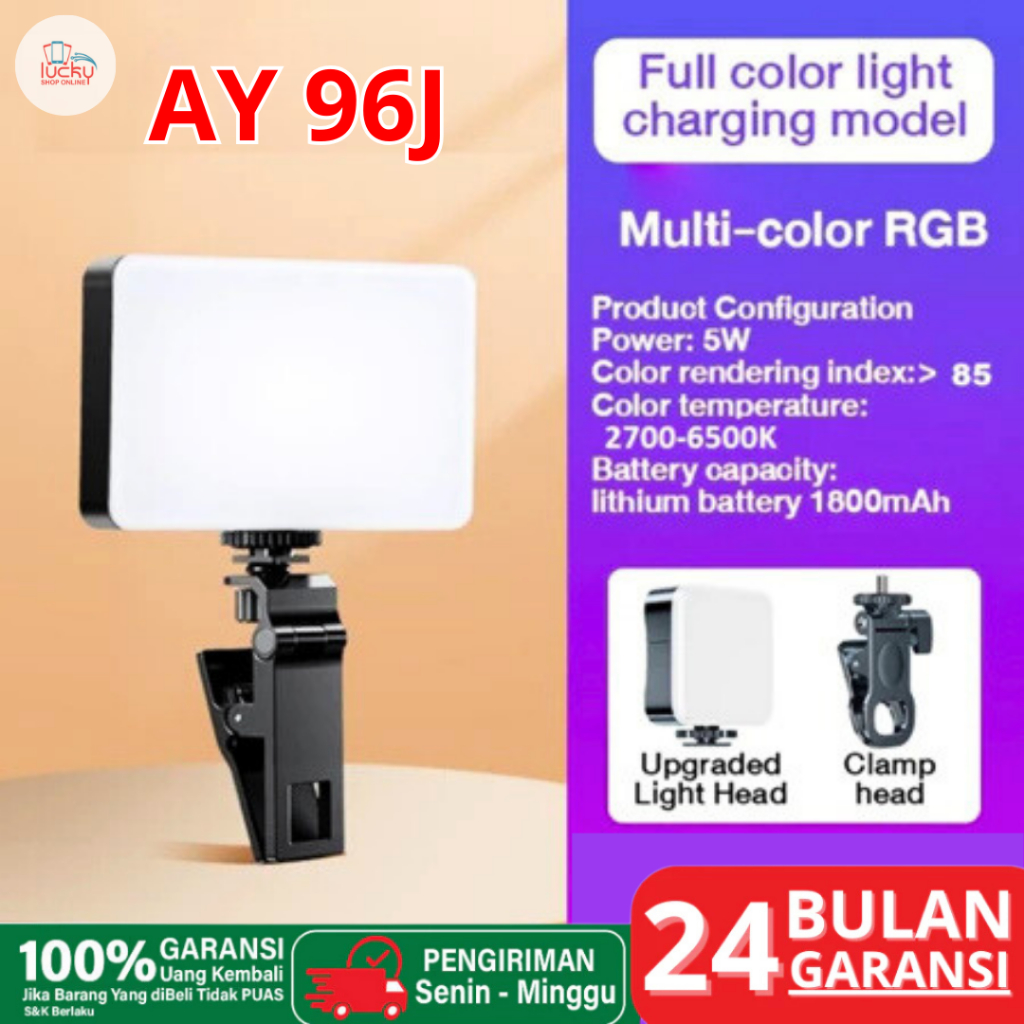 LED Mini Portable Pocket Photographic Lighting RGB LED Video Light Vlog Fill Light