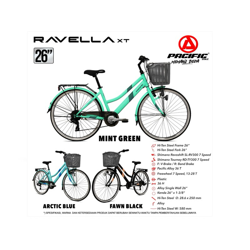 Sepeda Perempuan Mini CTB 26” Pacific Ravella XT New Terbaru sepeda perempuan CTB Pacific murah prom