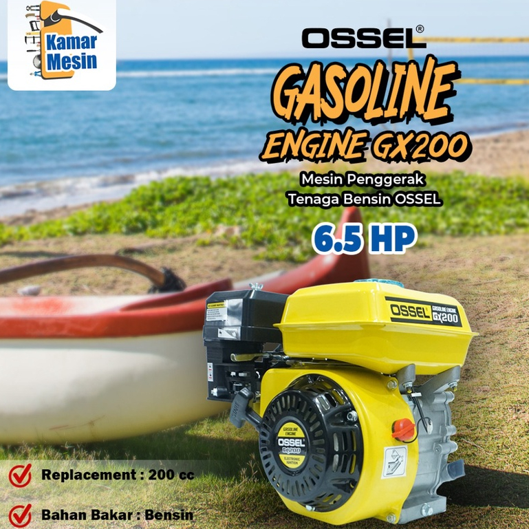 OSSEL Mesin Penggerak Bensin 6.5PK GX200 Gasoline Engine GX200 6.5PK OSSEL