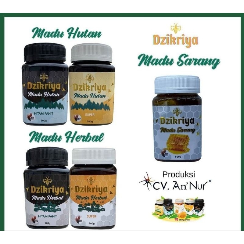 

Madu Dzikriya 500 gr Original 100% ORI / Madu Herbal Dzikriya