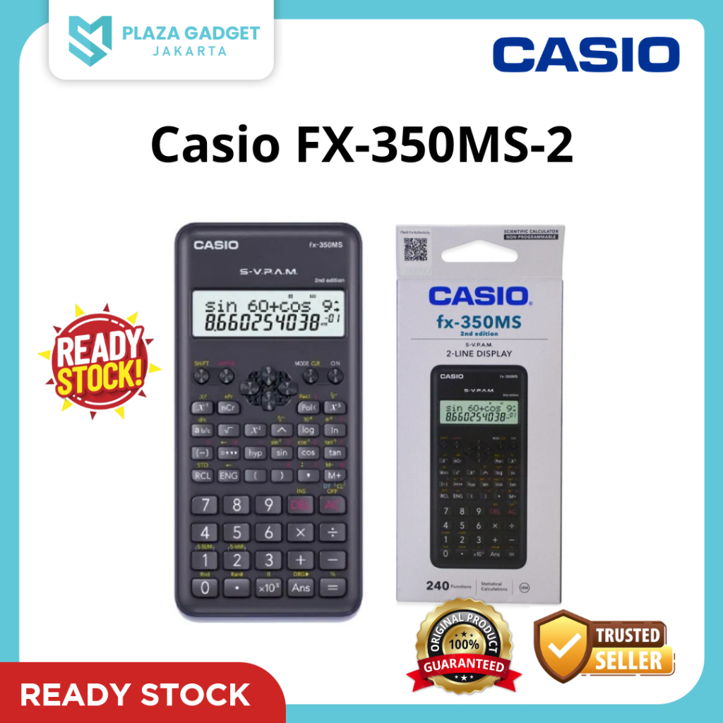 

Kalkulator Casio FX-350MS 2nd Edition - Kalkulator Ilmiah Scientific Calculator - Original