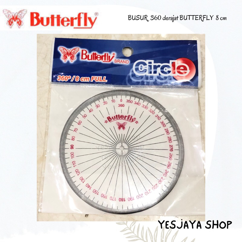 

{1pc} BUTTERFLY Busur Lingkaran TEBAL 360 / Protractor 360 Butterfly / Busur Butterfly 360 derajat
