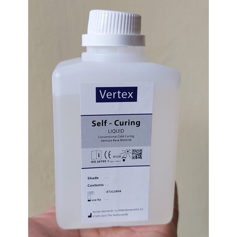 500ml Dental Lab Minyak Gigi Vertex Selfcure (SC) atau Heat Cure (HC) Denture Base Kemenkes RI AKL